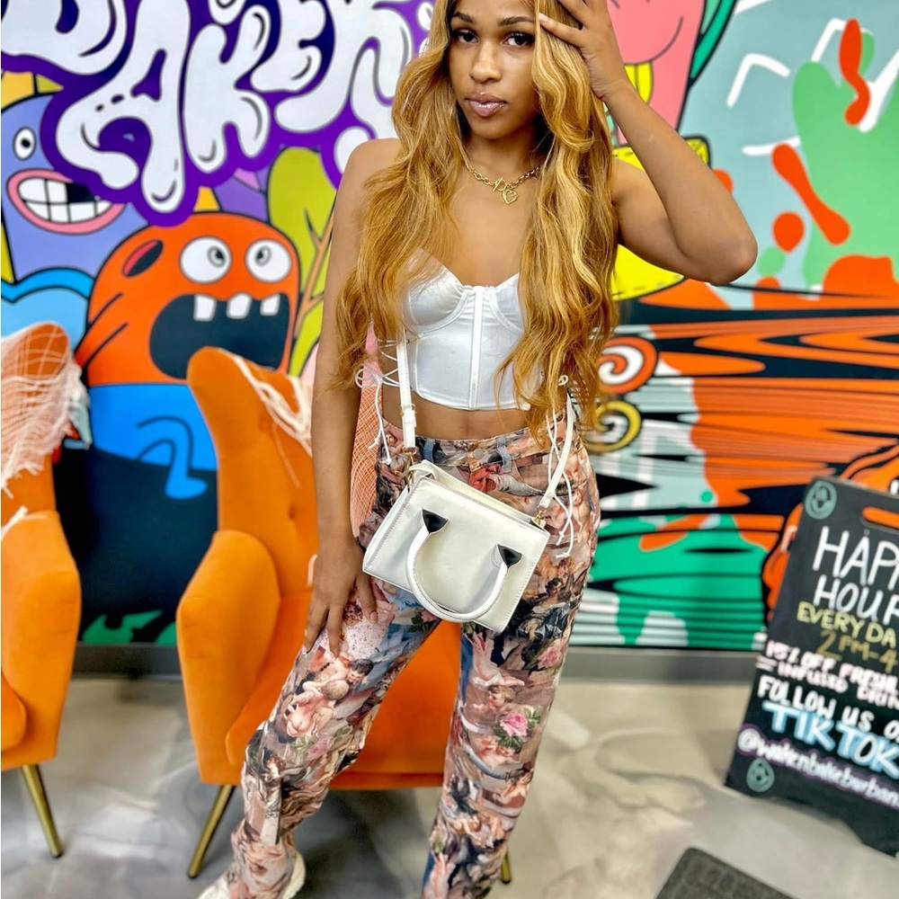 Fashion Nova Multicolor Floral Joggers